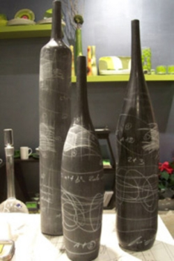 chalkboard wine bottles